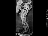 Edme Bouchardon Wall Art - Cupid Making a Bow out of the Club of Hercules